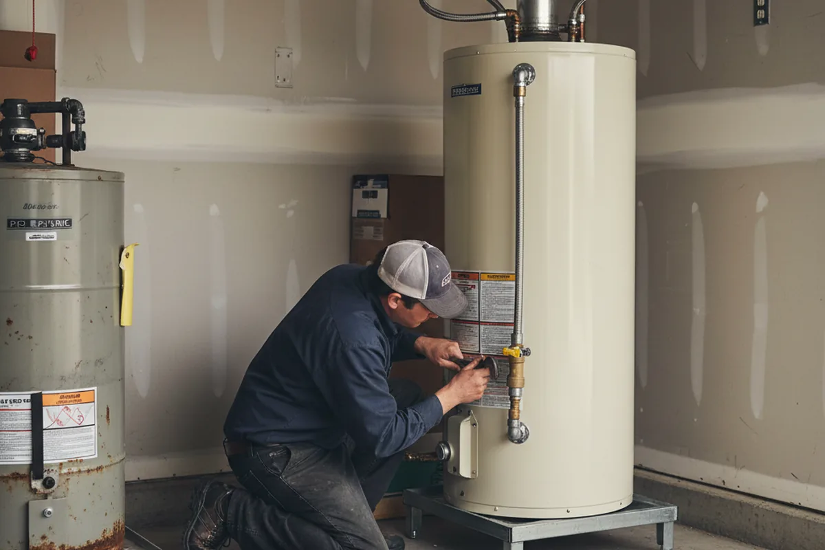 Water heater and shutoff valve replacement in Macatawa