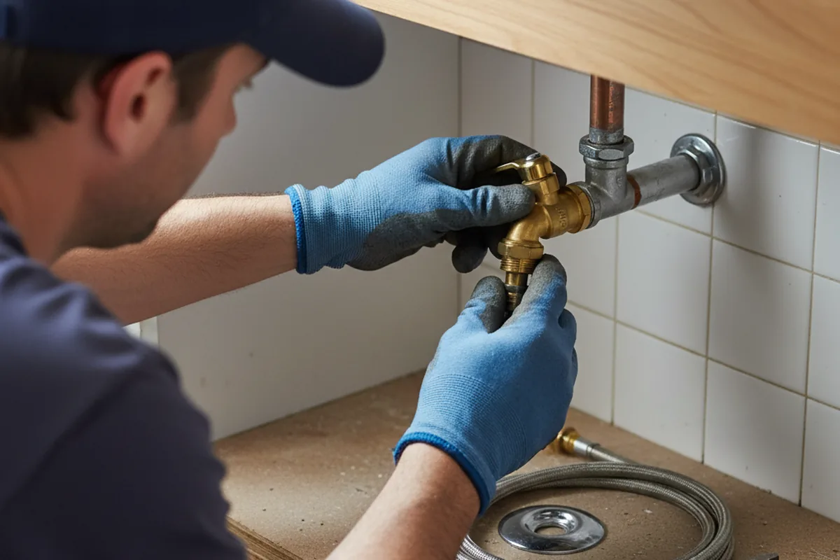 Shutoff valve and fitting work during Repiping in Macatawa